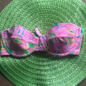 Lily Pulitzer strapless bathing suit top